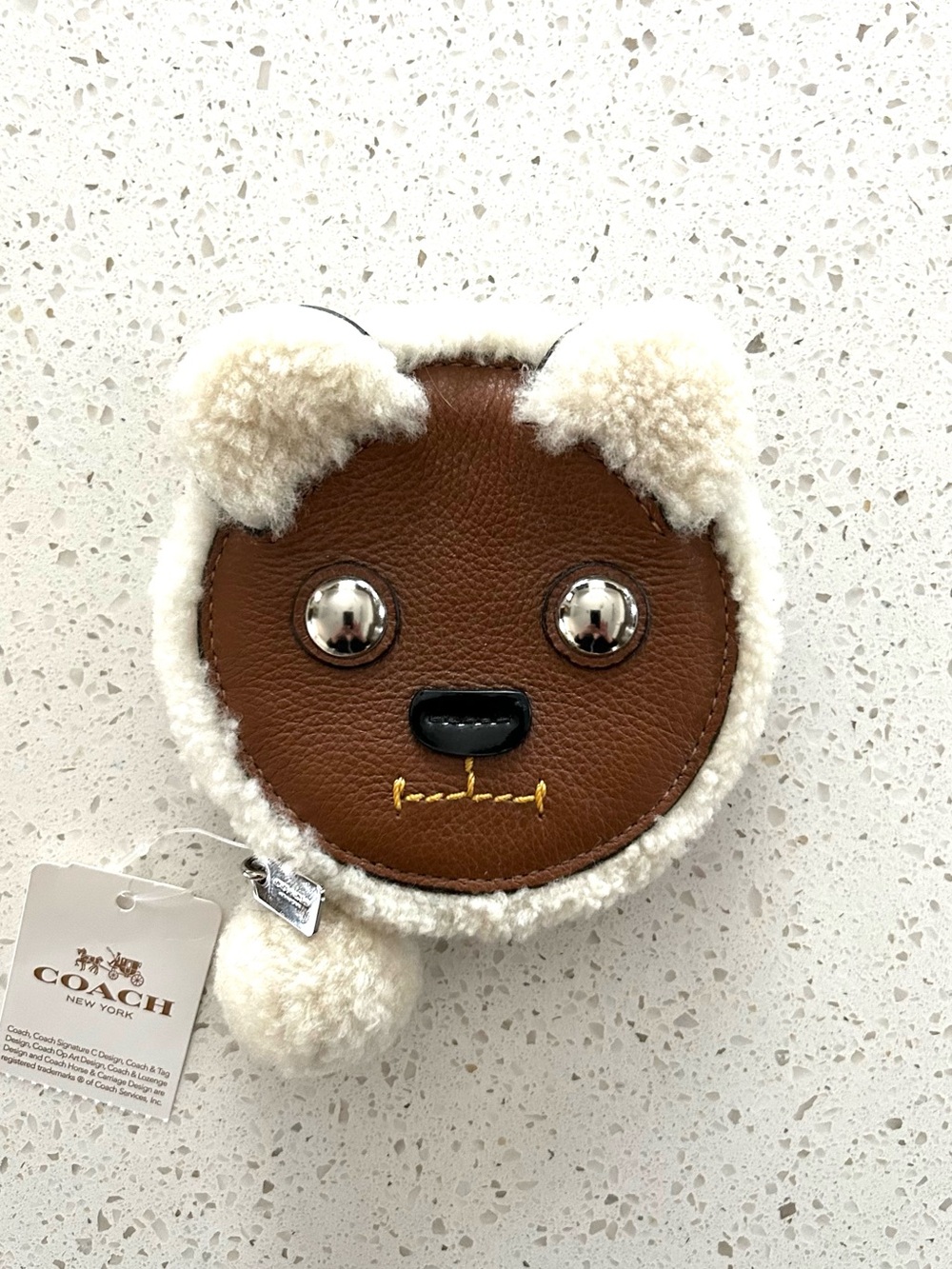 COACH TEDDY BEAR COIN PURSE NWT
